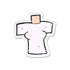 retro distressed sticker of a cartoon female body