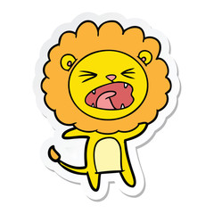 sticker of a cartoon lion