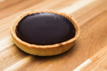 Obraz na płótnie Canvas Sweet dark chocolate tart