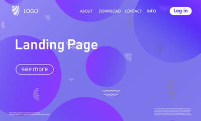 Landing page. Geometric background.