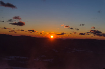 Zachód słońca Bieszczady 