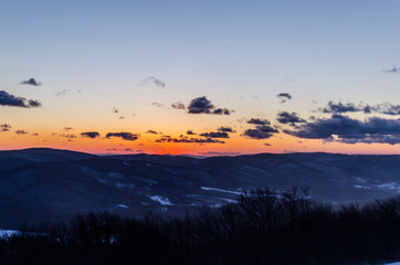 Zachód słońca Bieszczady