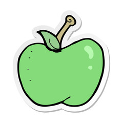 sticker of a cartoon apple