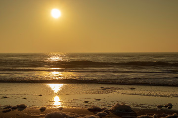 sunset on the beach