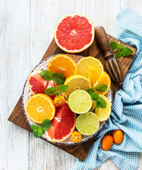 Fresh citrus fruits