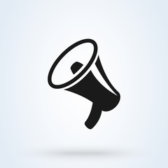 Loudspeaker icon vector, megaphone. Isolated on white background