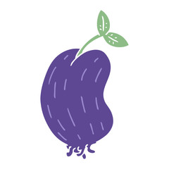 cartoon of a sprouting bean