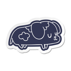 cartoon sticker kawaii of a cute dog