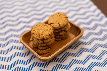 Fototapeta premium oatmeal white cheese cookies