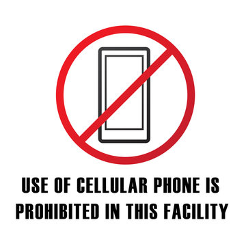 No Phone allowed sign