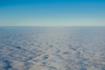 Sky from the window of airplane