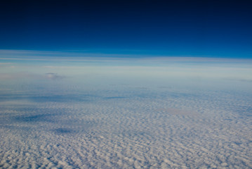 Sky from the window of airplane