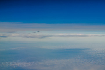 Fototapeta na wymiar Sky from the window of airplane