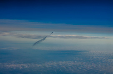 Sky from the window of airplane
