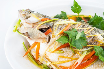 Chinese Cantonese cuisine - steamed squid