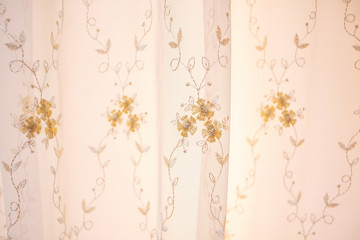 Exquisite embroidered curtain veils