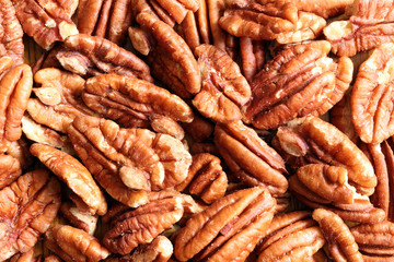 Close up of shelled Pecan halves