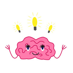 Cartoon brain vector