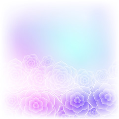 Colorful purple rose flower background for wedding design