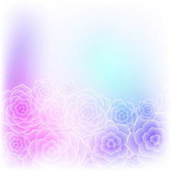 Colorful purple rose flower background for wedding design