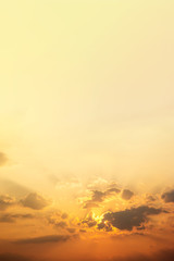 Beautiful sky with sunset natural background.