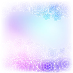 Obraz na płótnie Canvas Colorful purple rose flower background for wedding design