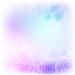 Colorful purple rose flower background for wedding design