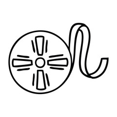 line drawing cartoon movie roll