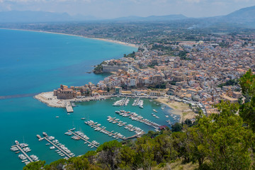 Fototapeta na wymiar Summer landscape of Sicily, Italy