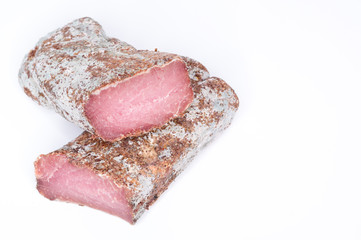 Two pieces of meat. Two pieces of dried meat.