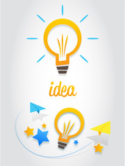 Idea bulb gold