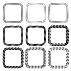 Vintage Rope Border Frame in Vector