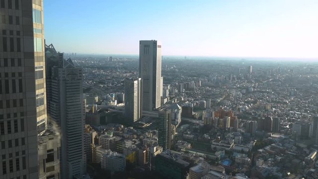 Timelapse of Tokyo Cityscape Seen From 45th floor o Skyscraper in Shinjuku District