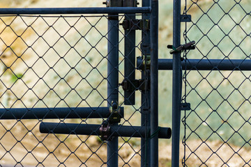 A fence that prohibits entering the construction site.