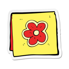 sticker of a cartoon greeting card