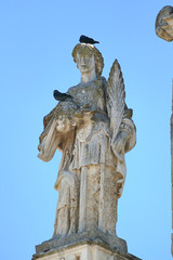 Details of the baroque that can be admired in the city of Lecce in Apulia, Italy