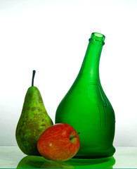 Green Bottle Still Life.
