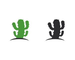 Cactus Logo template vector icon illustration design