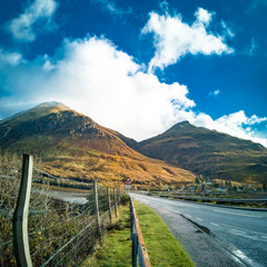 The scottish highlands on the road to the Isles