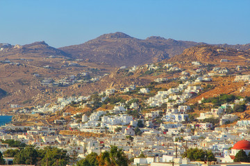 Obraz premium view of the old city on the island of Mykonos, Greece