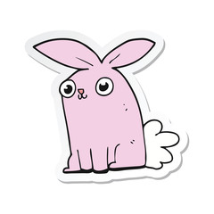 sticker of a cartoon bunny rabbit