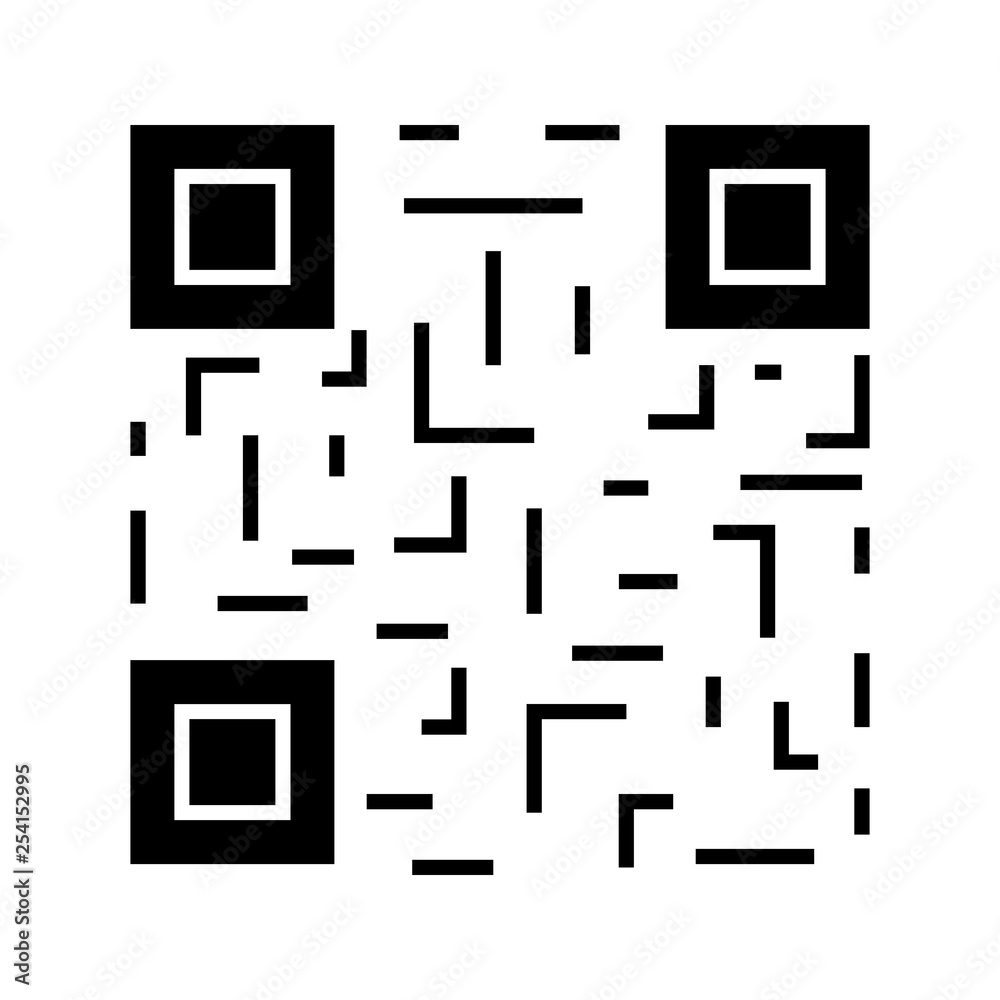 Canvas Prints QR code glyph icon