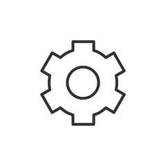 Cogwheel linear icon. Cogwheel concept editable stroke symbol design. Vector illustration isolated on white background.
