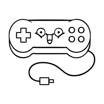 recommend clip art: line drawing cartoon game controller