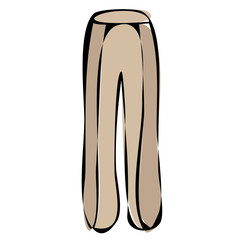 sketch of female pants