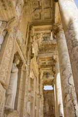 Archaeology, ancient Roman ruins, library of Celsus Ephesus, Turkey