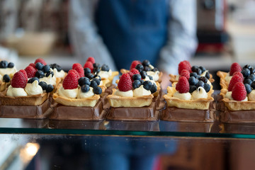italian pastry cake on stand