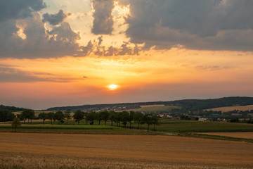 The landscape of Low Saxony in Germany