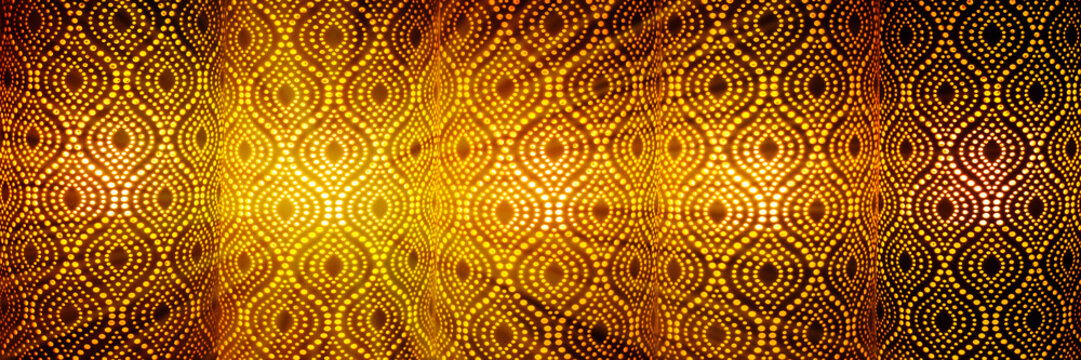 orientalische lampen festlicher hintergrund, orientalisches goldenes abstraktes muster , sch&ouml;ne tapete konzept banner