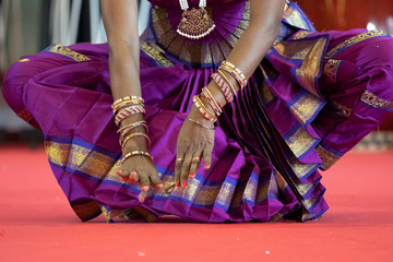 India traditional dance foot detail
